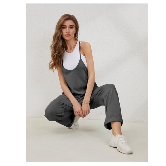 Cami Harem Pant Leg Pockets Jumpsuit - Picture 1 of 5